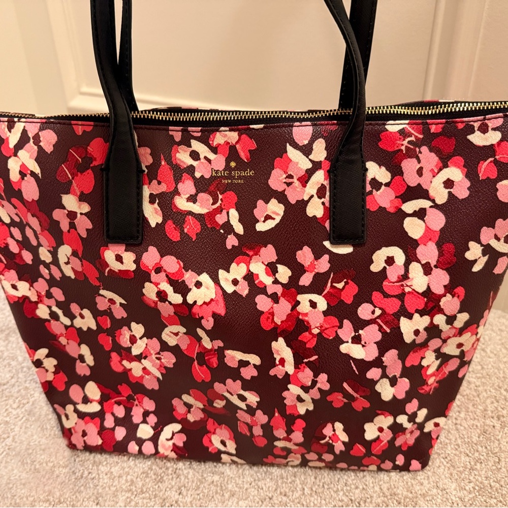 Kate Spade Floral Tote Bag - Purple and Pink